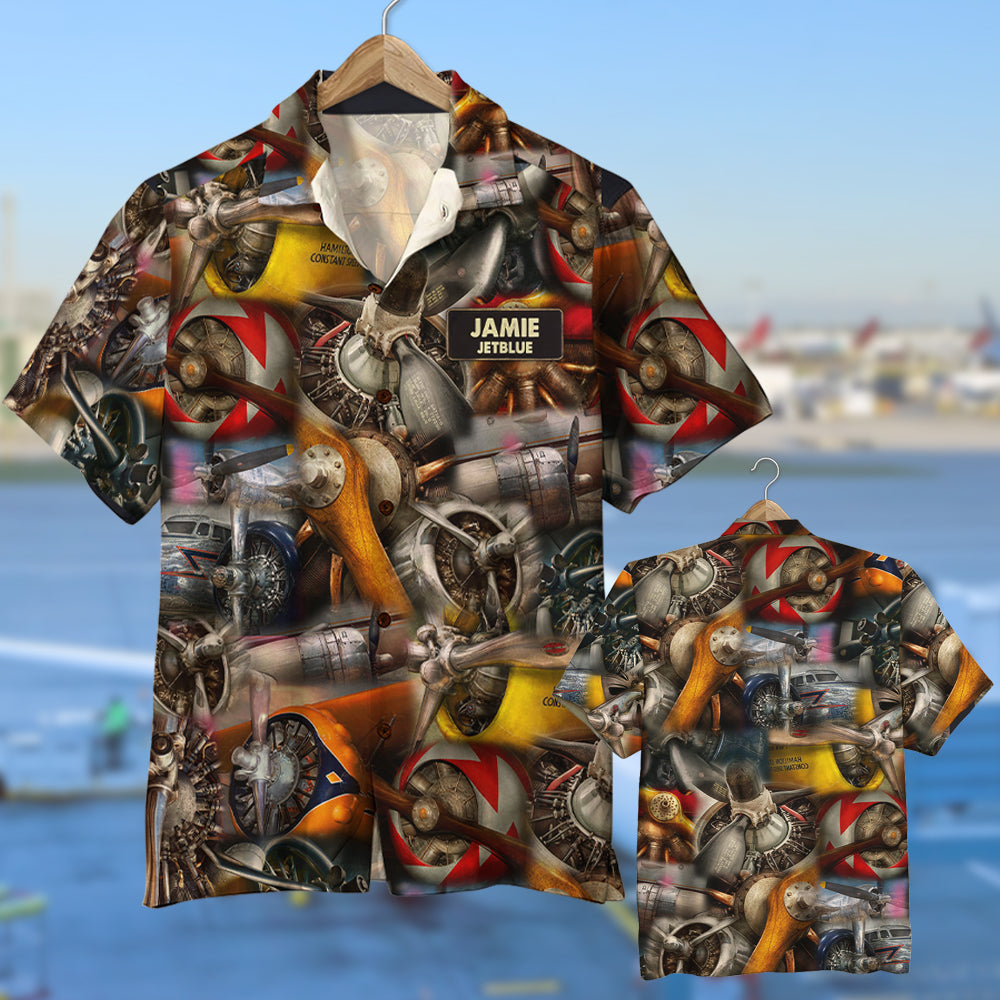 litzzy Pilot Propeller Hawaiian Shirt - Custom Name Hawaiian Shirt For Men, Woman, Litzzy Aloha Shirt Hawaiian Shirt   