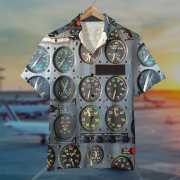 litzzy Pilot Flight Instruments Panel Hawaiian Shirt - Custom Name & Number Hawaiian Shirt For Men, Woman, Litzzy Aloha Shirt Hawaiian Shirt   