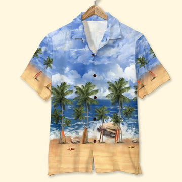 litzzy Summer Beach Pattern Hawaiian Shirt, Aloha Shirt, Gift For Him Hawaiian Shirt For Men, Woman, Litzzy Aloha Shirt Hawaii Shirt   