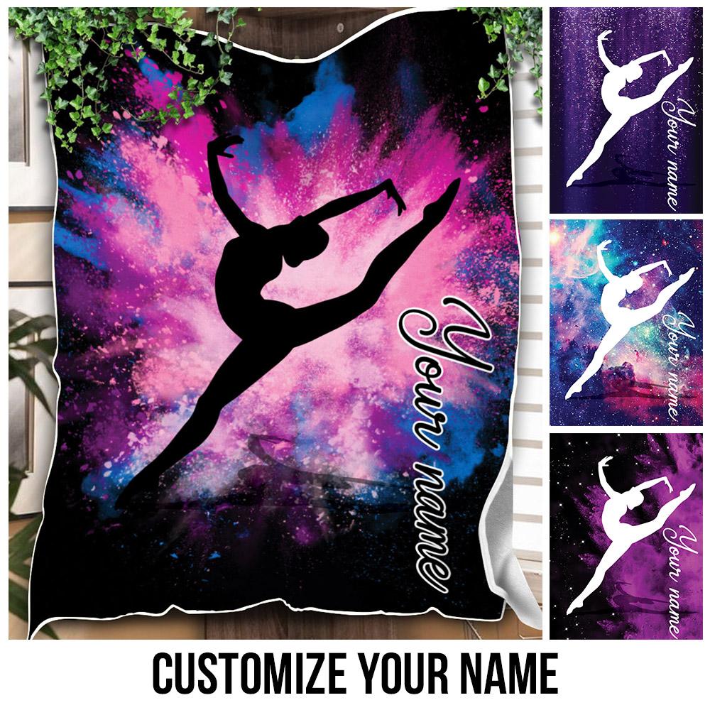 litzzy Personalized Gymnastic Fleece Blanket - Tlno1311202 Quilt Blanket   