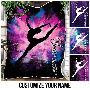 litzzy Personalized Gymnastic Fleece Blanket - Tlno1311202 Quilt Blanket   