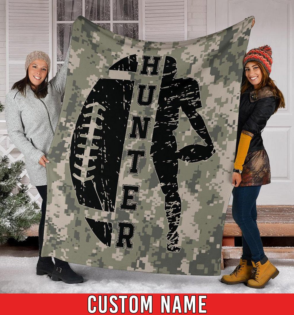 litzzy Personalized Football Player Fleece Blanket - Nh0911203 Quilt Blanket 60x80  