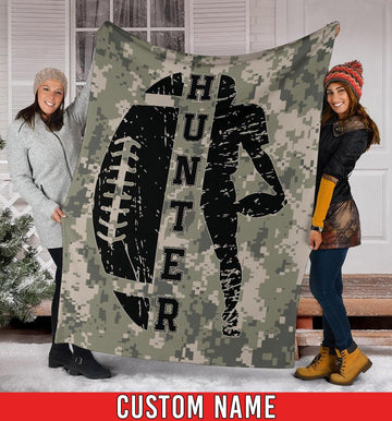 litzzy Personalized Football Player Fleece Blanket - Nh0911203 Quilt Blanket 60x80  