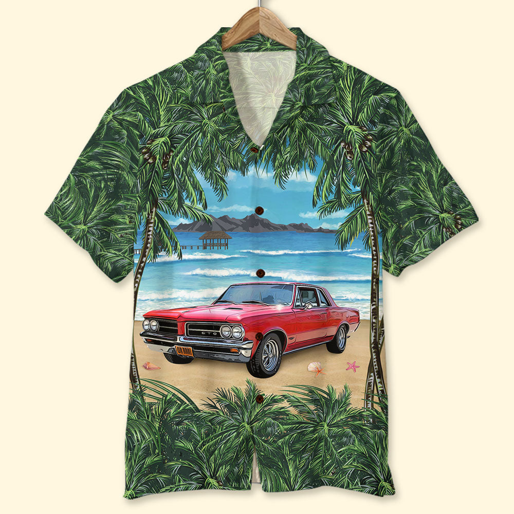 litzzy Muscle Car Coconut Palm Beach Personalized Hawaiian Shirt Hawaiian Shirt For Men, Woman, Litzzy Aloha Shirt Hawaii Shirt   