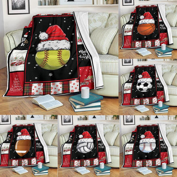 litzzy Sport Santa Xmas Fleece Blanket - Lath2011201 Quilt Blanket   