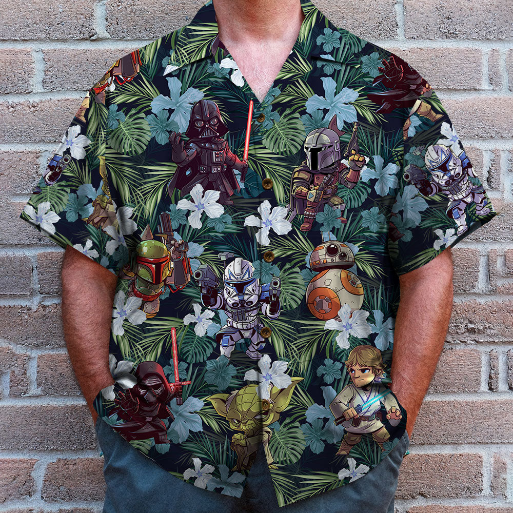 litzzy S. W. Hawaiian Shirt - Blue Flower Pattern Hawaiian Shirt For Men, Woman, Litzzy Aloha Shirt Hawaii Shirt   