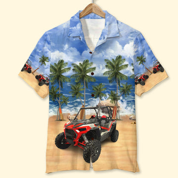 litzzy Custom UTV SxS Hawaiian Shirt, Aloha Shirt, Beach Pattern, Gift For UTV lovers Hawaiian Shirt For Men, Woman, Litzzy Aloha Shirt Hawaii Shirt   