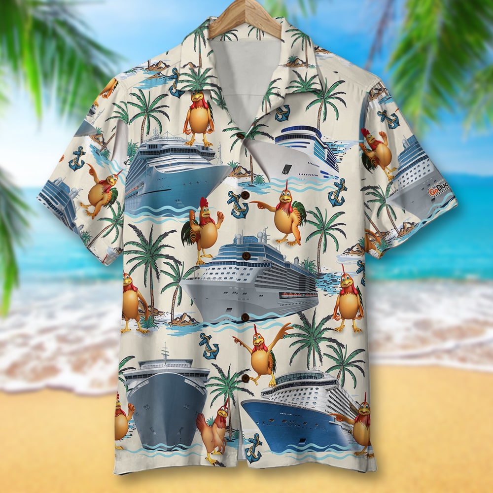 litzzy Cruising Chicken Let's Enjoy the Trip, Hawaiian Shirt, Gifts for Cruising Lovers Hawaiian Shirt For Men, Woman, Litzzy Aloha Shirt Hawaii Shirt   