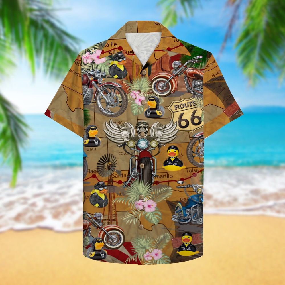 litzzy Motorcycle rubber duckie Hawaiian Shirt, Aloha Shirt Hawaiian Shirt For Men, Woman, Litzzy Aloha Shirt Hawaii Shirt   