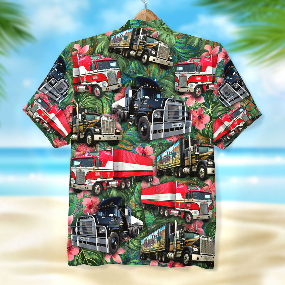 litzzy Trucker Hawaiian Shirt, Gift For Trucker Lovers, Tropical Pattern Hawaiian Shirt For Men, Woman, Litzzy Aloha Shirt Hawaiian Shirt   