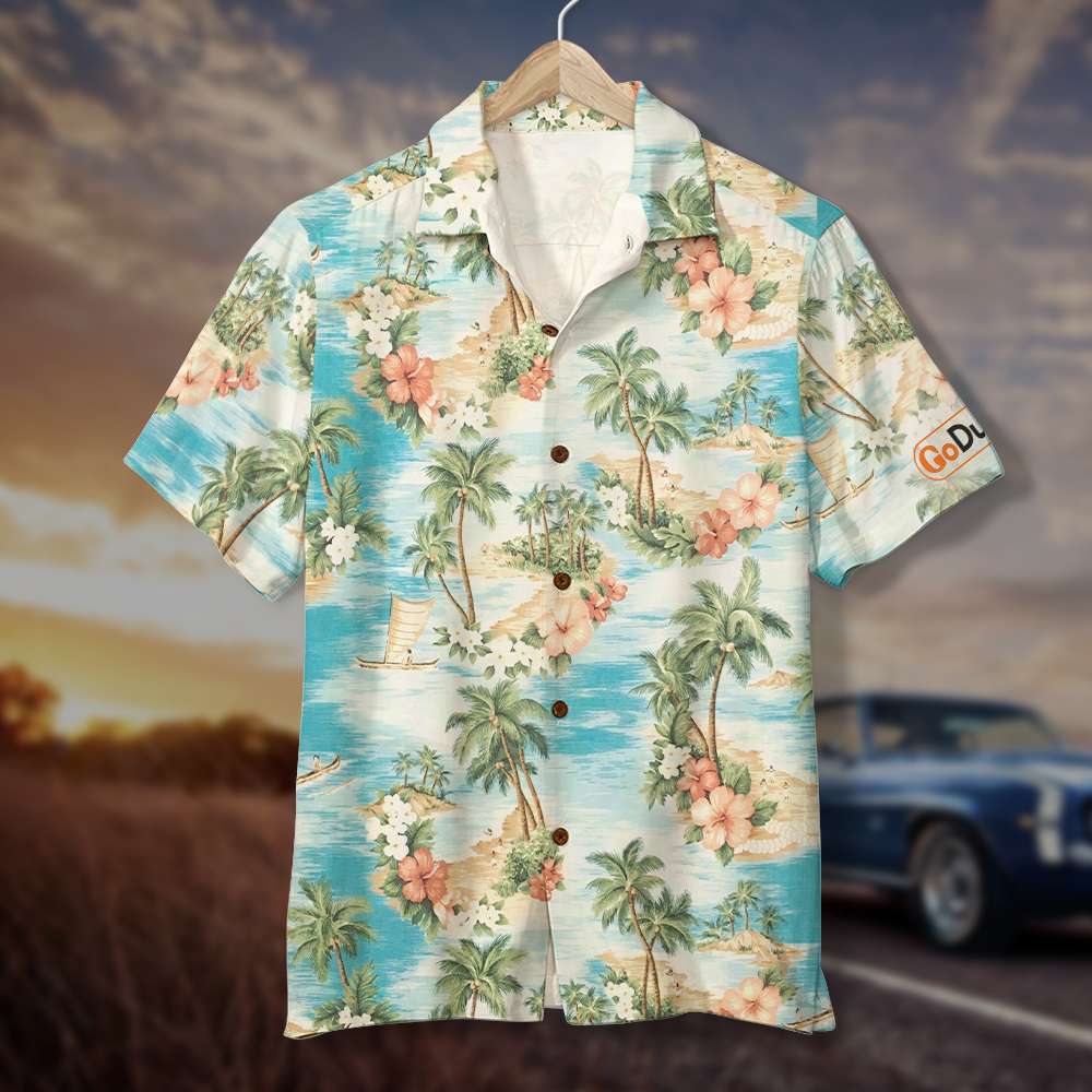 litzzy Coconut Tree Hawaiian Shirt, Gift For Summer Hawaiian Shirt For Men, Woman, Litzzy Aloha Shirt Hawaii Shirt   