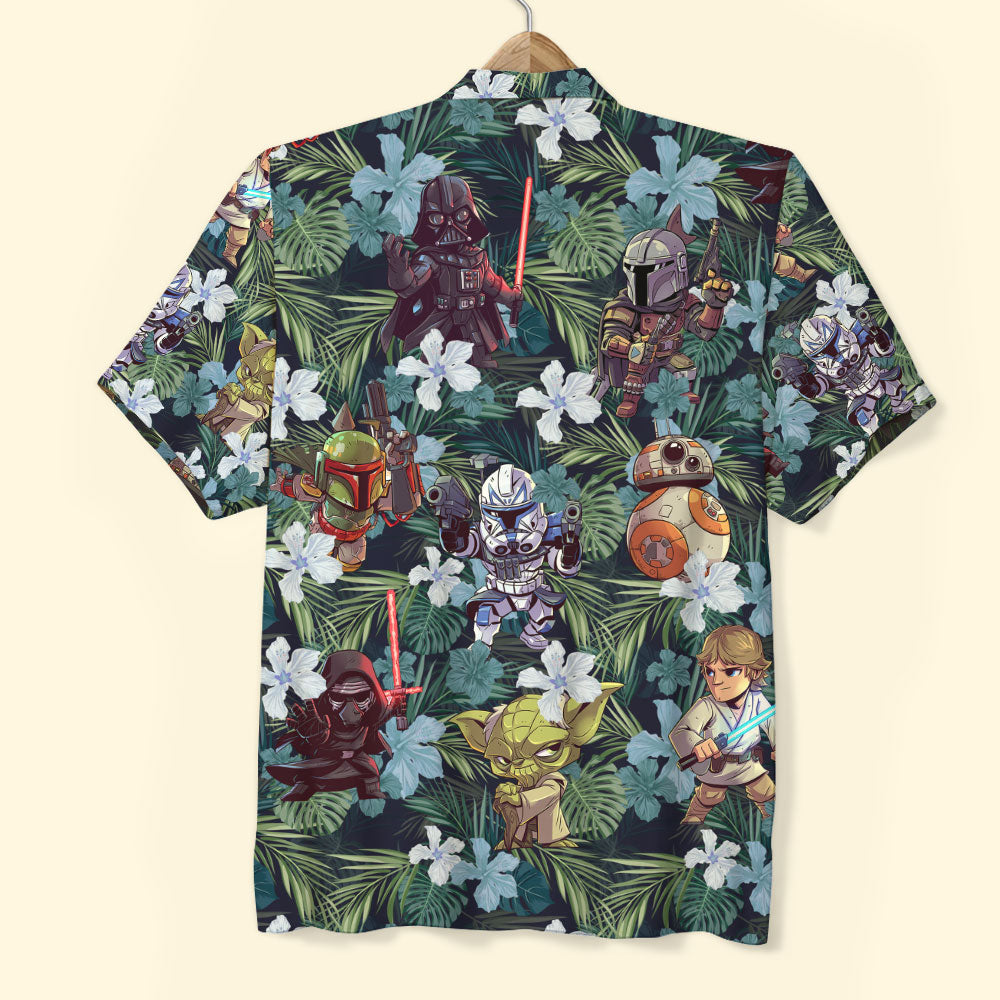 litzzy S. W. Hawaiian Shirt - Blue Flower Pattern Hawaiian Shirt For Men, Woman, Litzzy Aloha Shirt Hawaii Shirt   