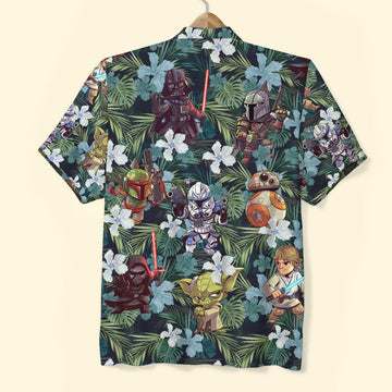 litzzy S. W. Hawaiian Shirt - Blue Flower Pattern Hawaiian Shirt For Men, Woman, Litzzy Aloha Shirt Hawaii Shirt   