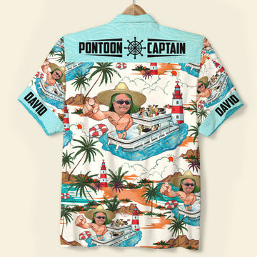 litzzy Pontoon Captain Personalized Pontoon Hawaiian Shirt, Gift For Man Hawaiian Shirt For Men, Woman, Litzzy Aloha Shirt Hawaii Shirt   
