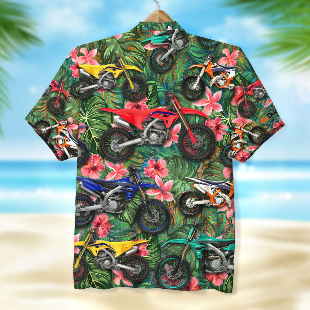 litzzy Motocross Hawaiian Shirt, Aloha Shirt, Flower Pattern Hawaiian Shirt For Men, Woman, Litzzy Aloha Shirt Hawaii Shirt   