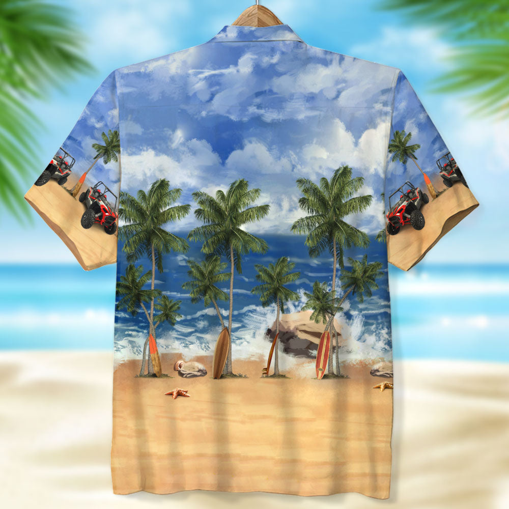 litzzy Custom UTV SxS Hawaiian Shirt, Aloha Shirt, Beach Pattern, Gift For UTV lovers Hawaiian Shirt For Men, Woman, Litzzy Aloha Shirt Hawaii Shirt   