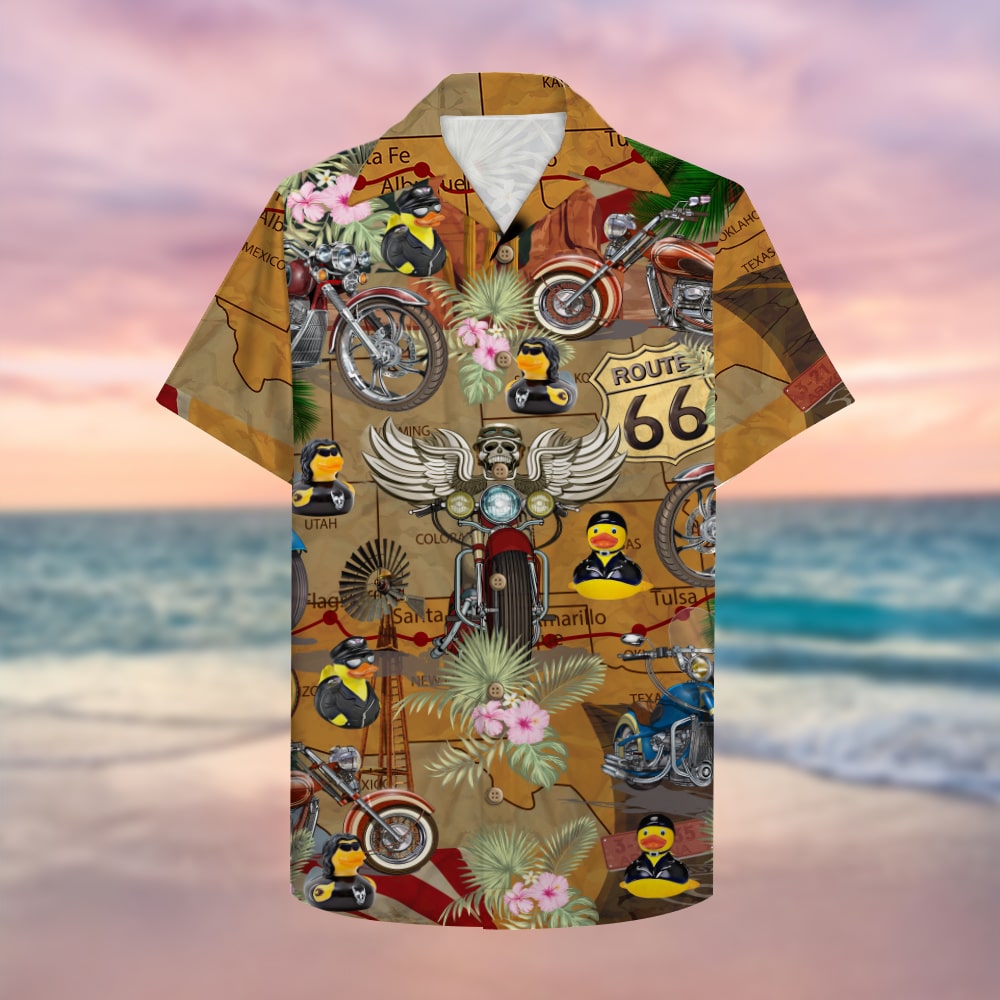 litzzy Motorcycle rubber duckie Hawaiian Shirt, Aloha Shirt Hawaiian Shirt For Men, Woman, Litzzy Aloha Shirt Hawaii Shirt   