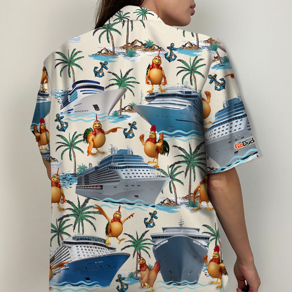 litzzy Cruising Chicken Let's Enjoy the Trip, Hawaiian Shirt, Gifts for Cruising Lovers Hawaiian Shirt For Men, Woman, Litzzy Aloha Shirt Hawaii Shirt   