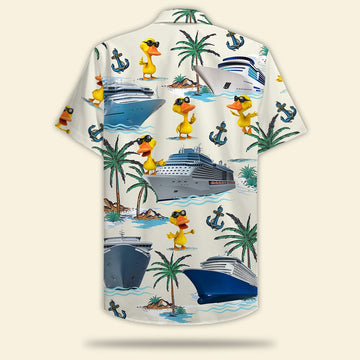 litzzy Cruising Duck Hawaiian Shirt - Gift for Cruise Trips - Duck & Cruise Pattern Fol8-Vd1 Hawaiian Shirt For Men, Woman, Litzzy Aloha Shirt Hawaiian Shirt   