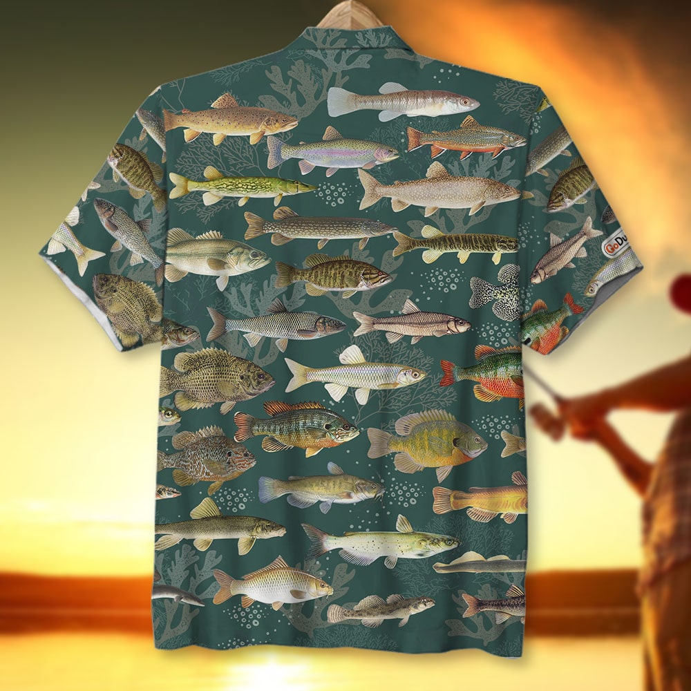 litzzy Fishing Freshwater Fishes, Hawaiian Shirt, Gifts for Fishing Lovers Hawaiian Shirt For Men, Woman, Litzzy Aloha Shirt Hawaiian Shirt   