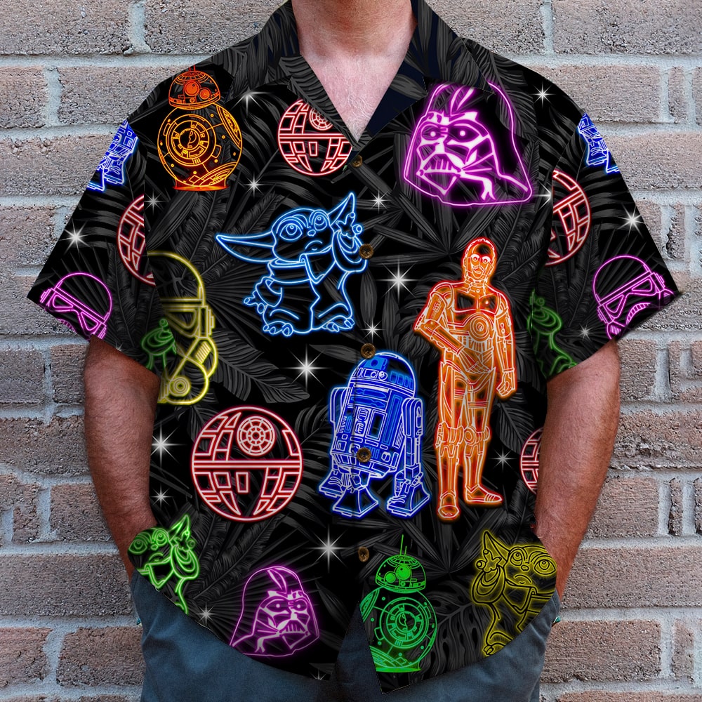 litzzy The Wars Characters in Neon Color, Hawaiian Shirt, Aloha Shirt, Gift for Fans Hawaiian Shirt For Men, Woman, Litzzy Aloha Shirt Hawaii Shirt   