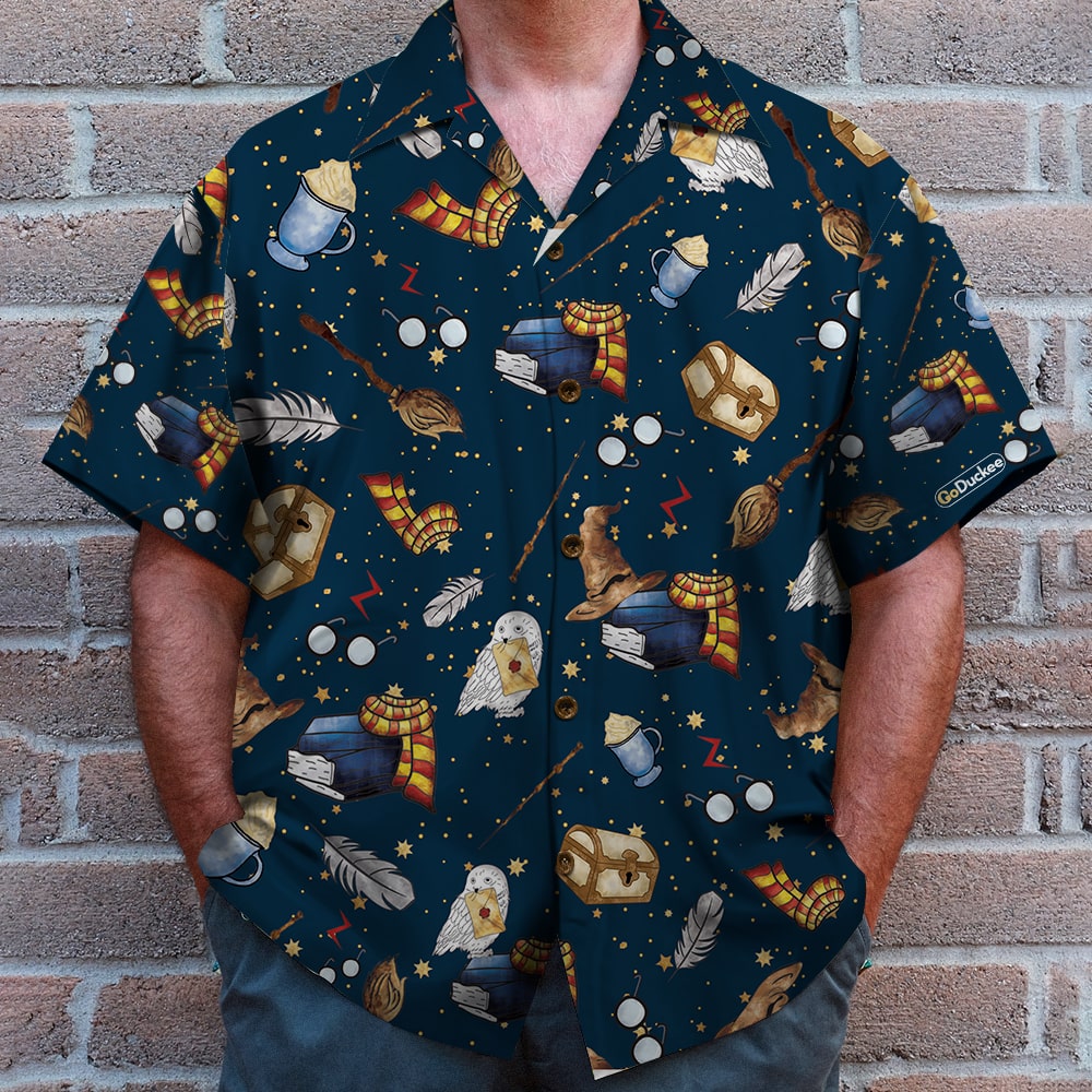 litzzy Owl and Scarf Seamless Pattern Hawaiian Shirt - Gifts for Fans Hawaiian Shirt For Men, Woman, Litzzy Aloha Shirt Hawaii Shirt   