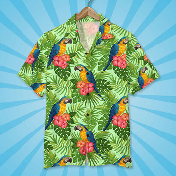 litzzy Parrot Hawaiian Shirt, Aloha Shirt, It's 5 O'clock Somewhere, Gift For Summer Hawaiian Shirt For Men, Woman, Litzzy Aloha Shirt Hawaii Shirt   