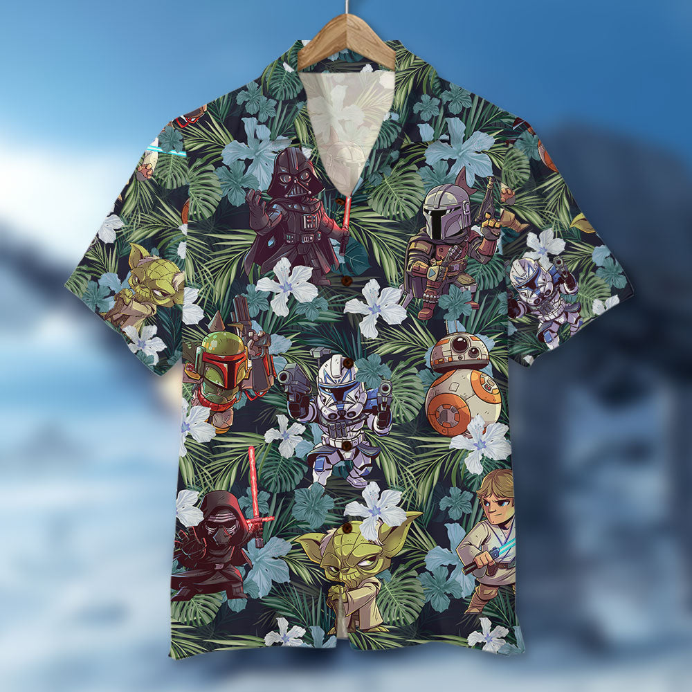 litzzy S. W. Hawaiian Shirt - Blue Flower Pattern Hawaiian Shirt For Men, Woman, Litzzy Aloha Shirt Hawaii Shirt   