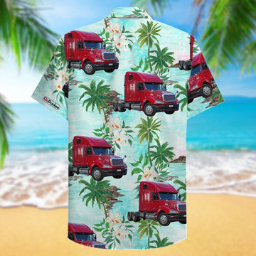 litzzy Custom Truck Photo - Truck Driver Hawaiian Shirt - Trucker Tropical Pattern Hawaiian Shirt For Men, Woman, Litzzy Aloha Shirt Hawaiian Shirt   
