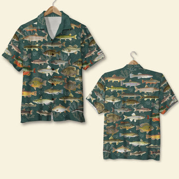 litzzy Fishing Freshwater Fishes, Hawaiian Shirt, Gifts for Fishing Lovers Hawaiian Shirt For Men, Woman, Litzzy Aloha Shirt Hawaiian Shirt   