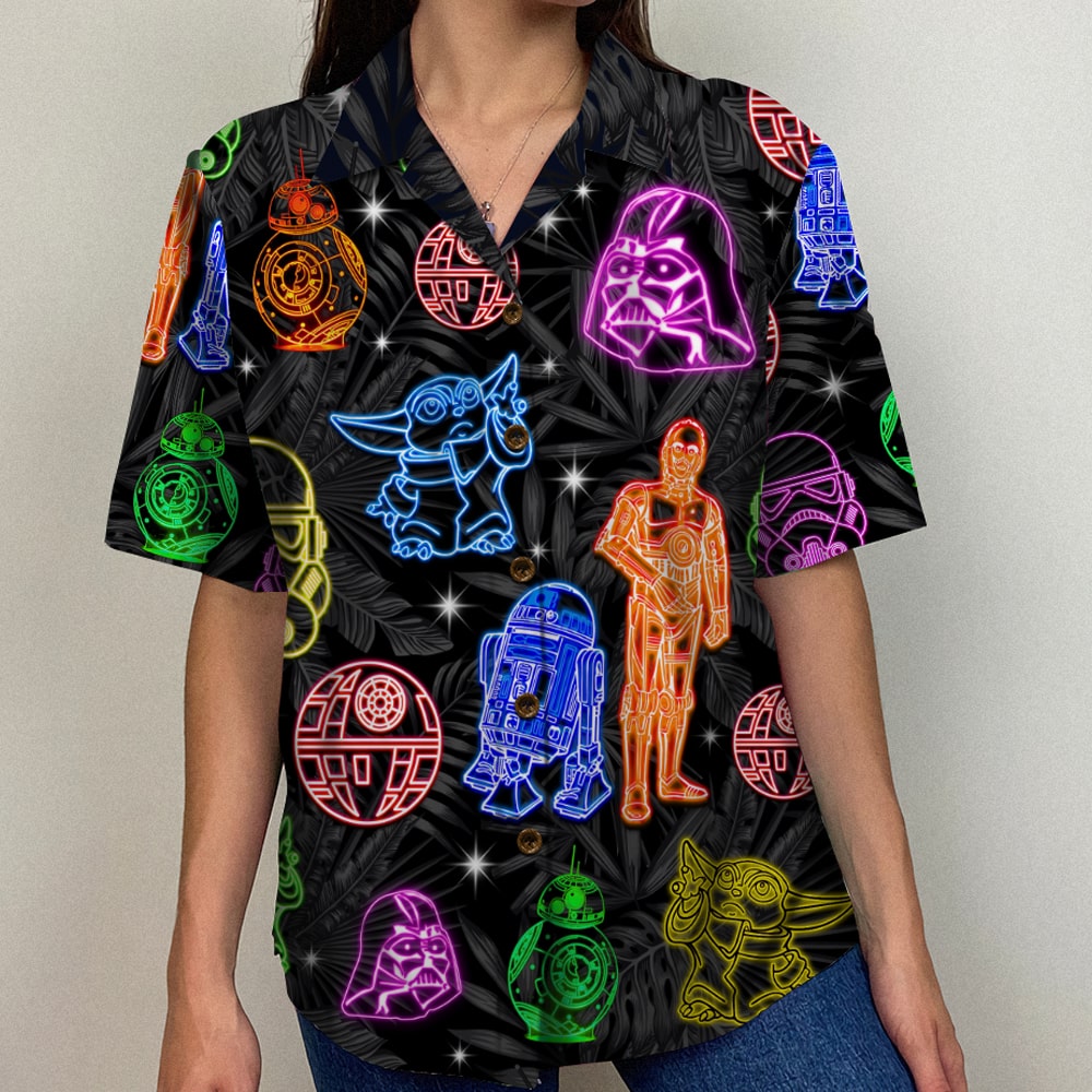 litzzy The Wars Characters in Neon Color, Hawaiian Shirt, Aloha Shirt, Gift for Fans Hawaiian Shirt For Men, Woman, Litzzy Aloha Shirt Hawaii Shirt   