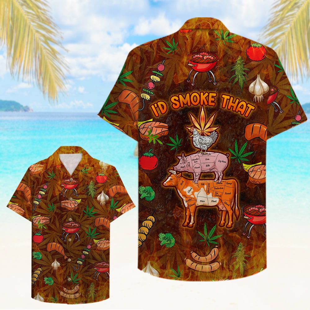 litzzy BBQ Hawaiian Shirt - I'd smoke that Hawaiian Shirt For Men, Woman, Litzzy Aloha Shirt Hawaiian Shirt   