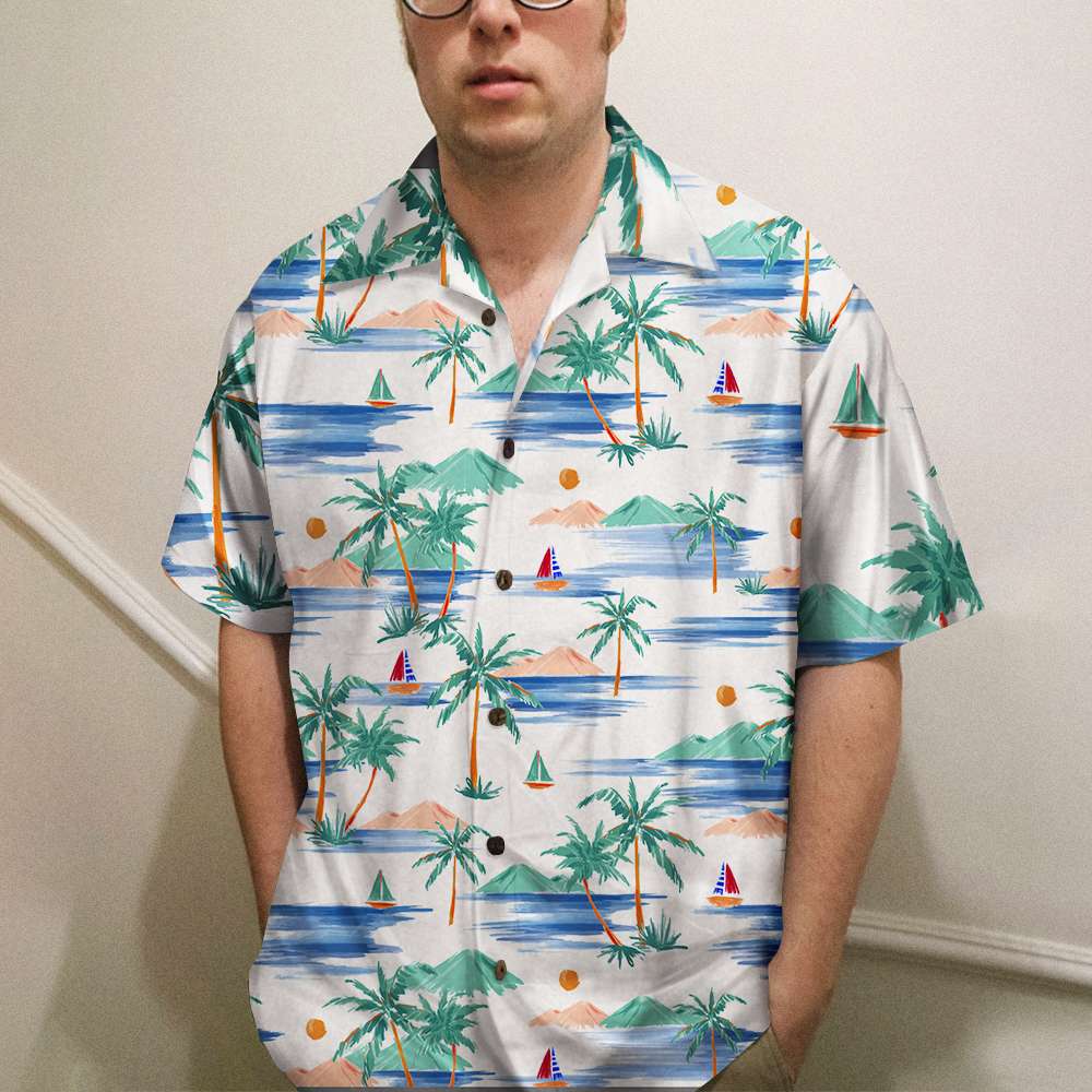 litzzy Cruising Flamingo Hawaiian Shirt - I'm Either Going Cruising - Palm Beach Pattern Hawaiian Shirt For Men, Woman, Litzzy Aloha Shirt Hawaiian Shirt   