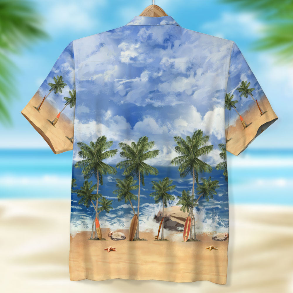 litzzy Summer Beach Pattern Hawaiian Shirt, Aloha Shirt, Gift For Him Hawaiian Shirt For Men, Woman, Litzzy Aloha Shirt Hawaii Shirt   