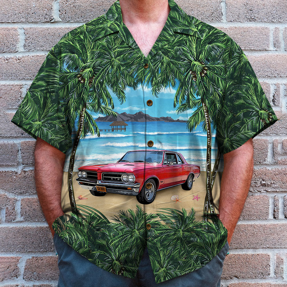 litzzy Muscle Car Coconut Palm Beach Personalized Hawaiian Shirt Hawaiian Shirt For Men, Woman, Litzzy Aloha Shirt Hawaii Shirt   