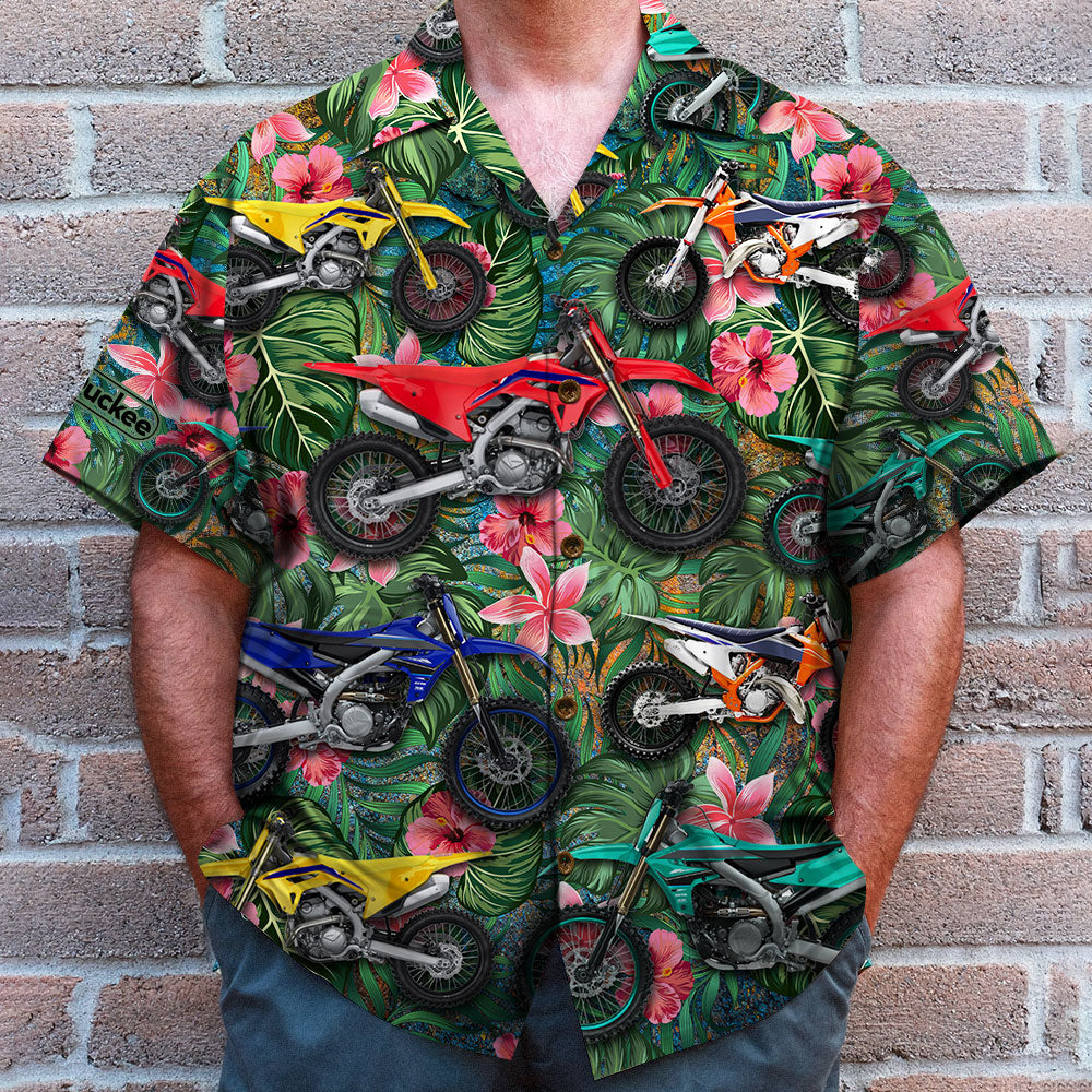 litzzy Motocross Hawaiian Shirt, Aloha Shirt, Flower Pattern Hawaiian Shirt For Men, Woman, Litzzy Aloha Shirt Hawaii Shirt   