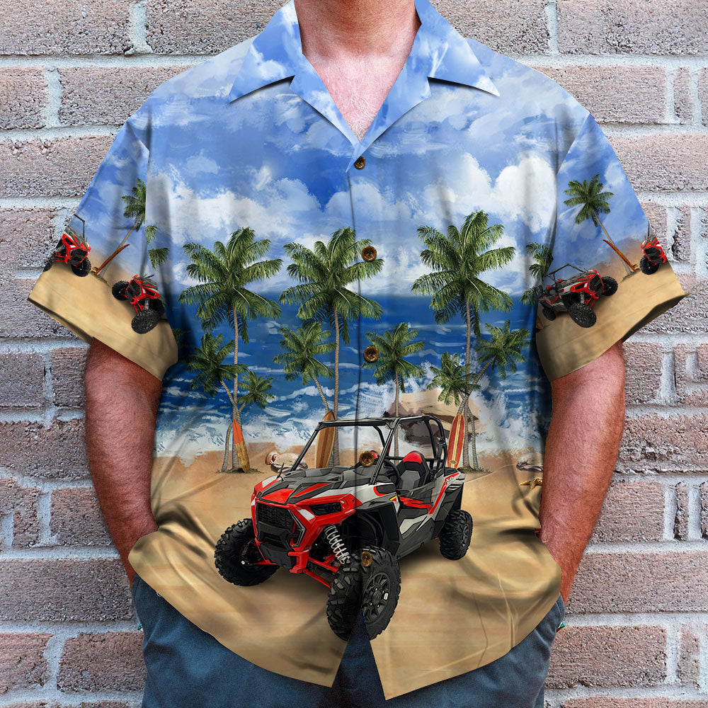 litzzy Custom UTV SxS Hawaiian Shirt, Aloha Shirt, Beach Pattern, Gift For UTV lovers Hawaiian Shirt For Men, Woman, Litzzy Aloha Shirt Hawaii Shirt   