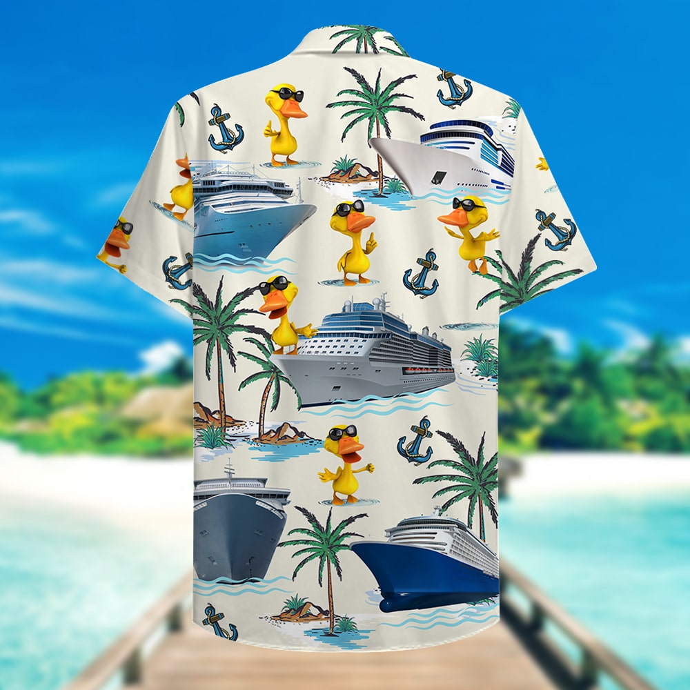 litzzy Cruising Duck Hawaiian Shirt - Gift for Cruise Trips - Duck & Cruise Pattern Fol8-Vd1 Hawaiian Shirt For Men, Woman, Litzzy Aloha Shirt Hawaiian Shirt   