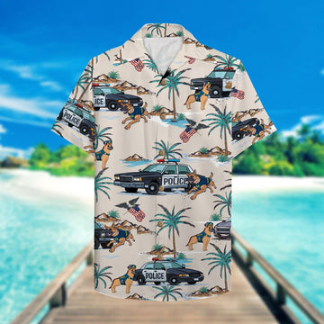 litzzy Police Hawaiian Shirt, Aloha Shirt with police car and police dog 1 Hawaiian Shirt For Men, Woman, Litzzy Aloha Shirt Hawaiian Shirt   