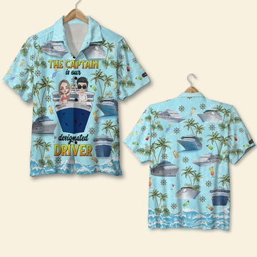 litzzy The Captain Is Our Designated Driver, Personalized Hawaiian Shirt and Men Beach Shorts, Gifts for Cruising Lovers Hawaiian Shirt For Men, Woman, Litzzy Aloha Shirt Hawaii Shirt   