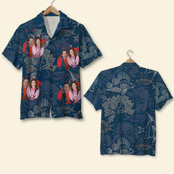 litzzy Couple Photo Personalized Hawaiian Shirt Aloha Shirt Hawaiian Shirt For Men, Woman, Litzzy Aloha Shirt Hawaii Shirt   