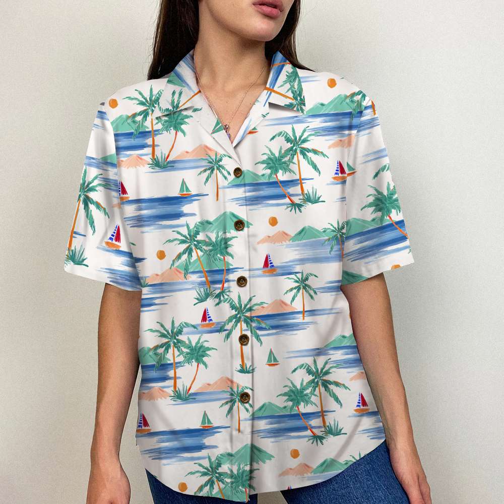 litzzy Cruising Flamingo Hawaiian Shirt - I'm Either Going Cruising - Palm Beach Pattern Hawaiian Shirt For Men, Woman, Litzzy Aloha Shirt Hawaiian Shirt   