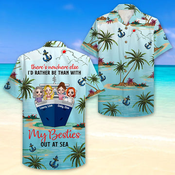 litzzy Personalized Cruising Friends Hawaiian Shirt - There's Nowhere Else Than With My Besties Fol8-Vd1 Hawaiian Shirt For Men, Woman, Litzzy Aloha Shirt Hawaiian Shirt   