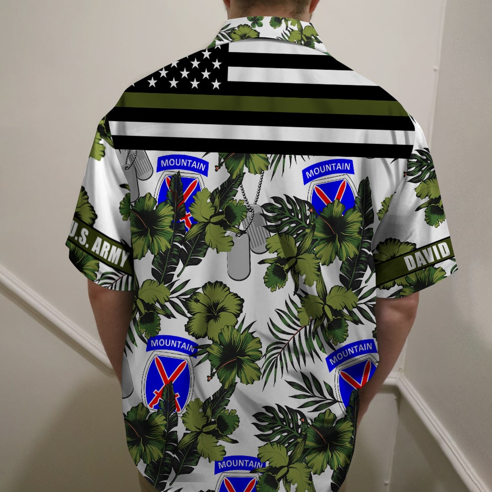 litzzy Military Personalized Hawaiian Shirt with Floral Pattern and Custom Military Unit - Military Gifts Hawaiian Shirt For Men, Woman, Litzzy Aloha Shirt Hawaiian Shirt   