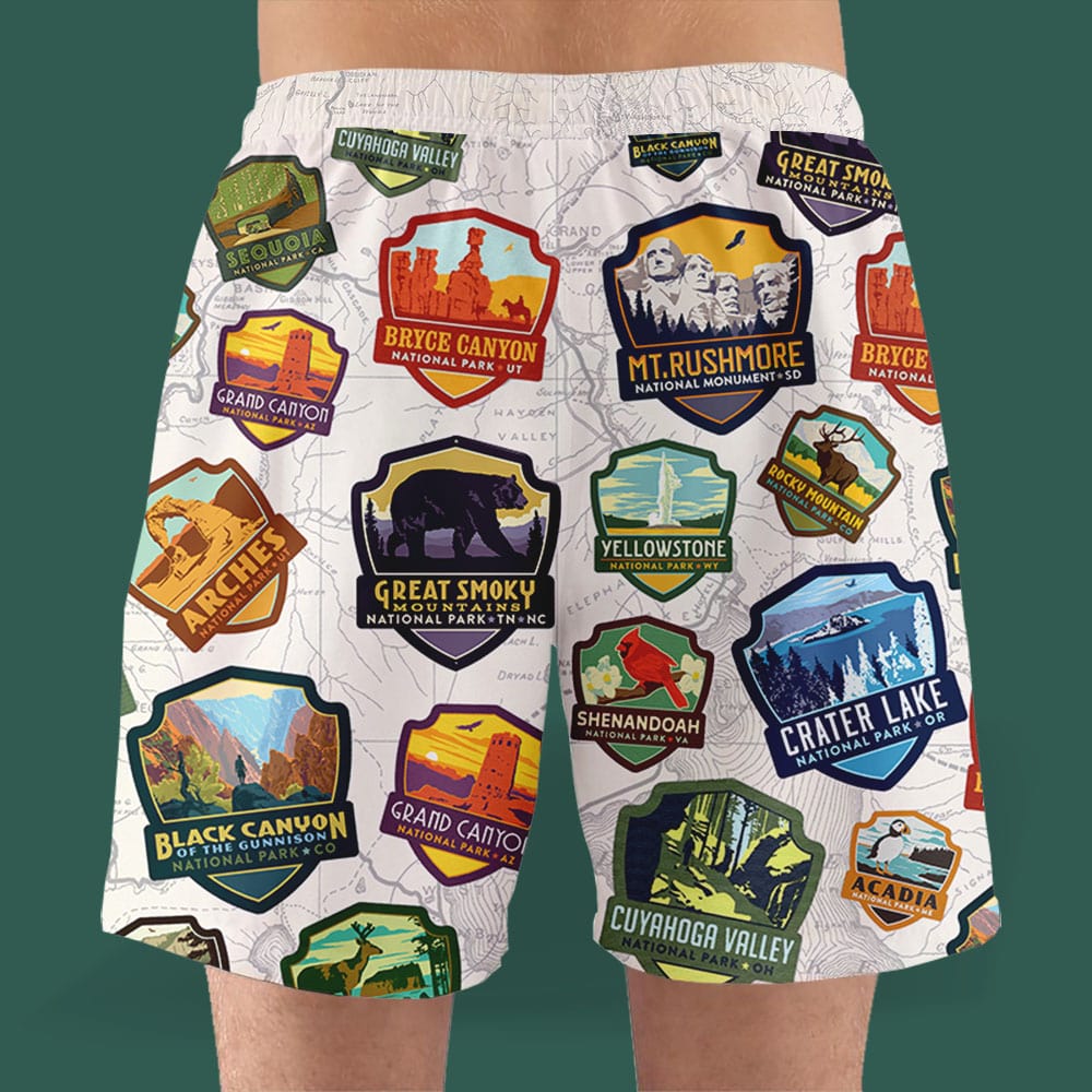 litzzy National Park Seamless Pattern, Hawaiian Shirt and Men Beach Shorts Hawaiian Shirt For Men, Woman, Litzzy Aloha Shirt Hawaii Shirt   