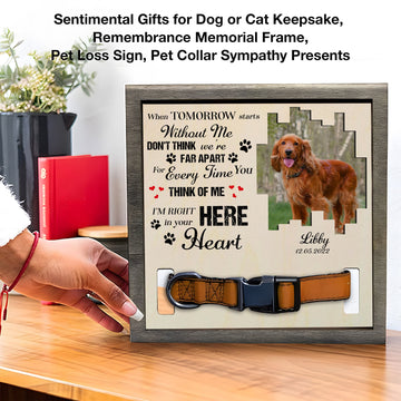 litzzy Pet Loss Gift Dog Memorial Gift Dog Memorial Frame Pet Memorial Dog Loss Picture Frame Pet Picture Frame   