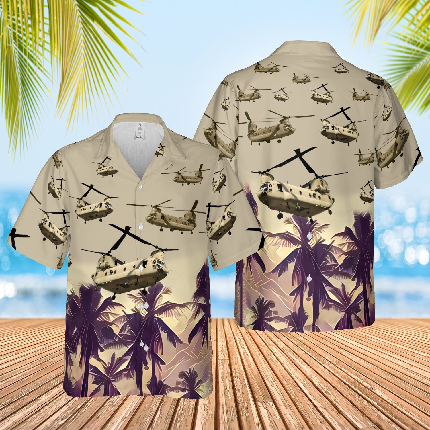 litzzy US Army Boeing CH-47 Chinook Hawaiian Shirt - Aloha shirt Hawaiian Hawaii Shirt For Summer Hawaii Shirt   