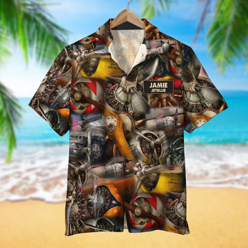 litzzy Pilot Propeller Hawaiian Shirt - Custom Name Hawaiian Shirt For Men, Woman, Litzzy Aloha Shirt Hawaiian Shirt   