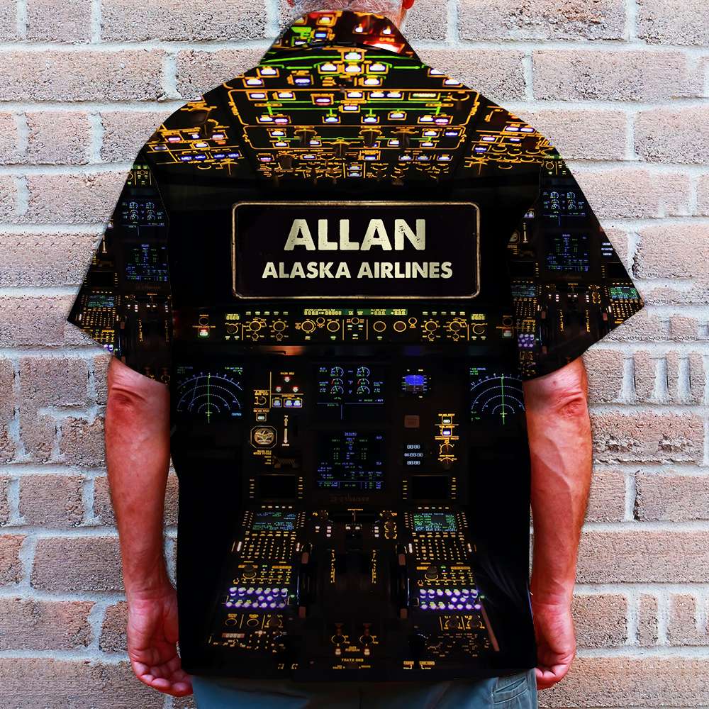 litzzy Pilot Control PanelHawaiian Shirt - Custom Name & Number Hawaiian Shirt For Men, Woman, Litzzy Aloha Shirt Hawaii Shirt   