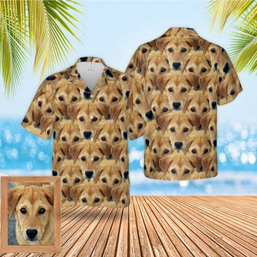 litzzy Custom Pet Portrait Hawaiian Shirt, Aloha Shirt, Personalized Photo Hawaiian Shirt, Pet Hawaiian Shirt for Men Women, Birthday Hawaiian Gift, Custom Photo Hawaiian Shirt    